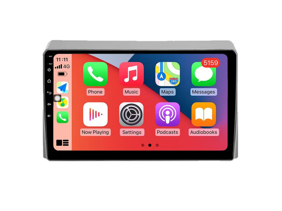 Auto Rádio Carro Bluetooth Autoradio 8GB RAM 128G ROM CarPlay Navegação GPS Ecrã Táctil RoverOne para Toyota Hiace XH10 H200 5 2004-2021  