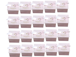Caixa De Doces Rosa Pastel Para Casamento, 20 Unidades, Caixa Pequena Para Chocolates E Guloseimas, Design Europeu Com