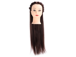 Cabeça De Manequim Com Cabelo Para Prática De Tranças E Maquiagem