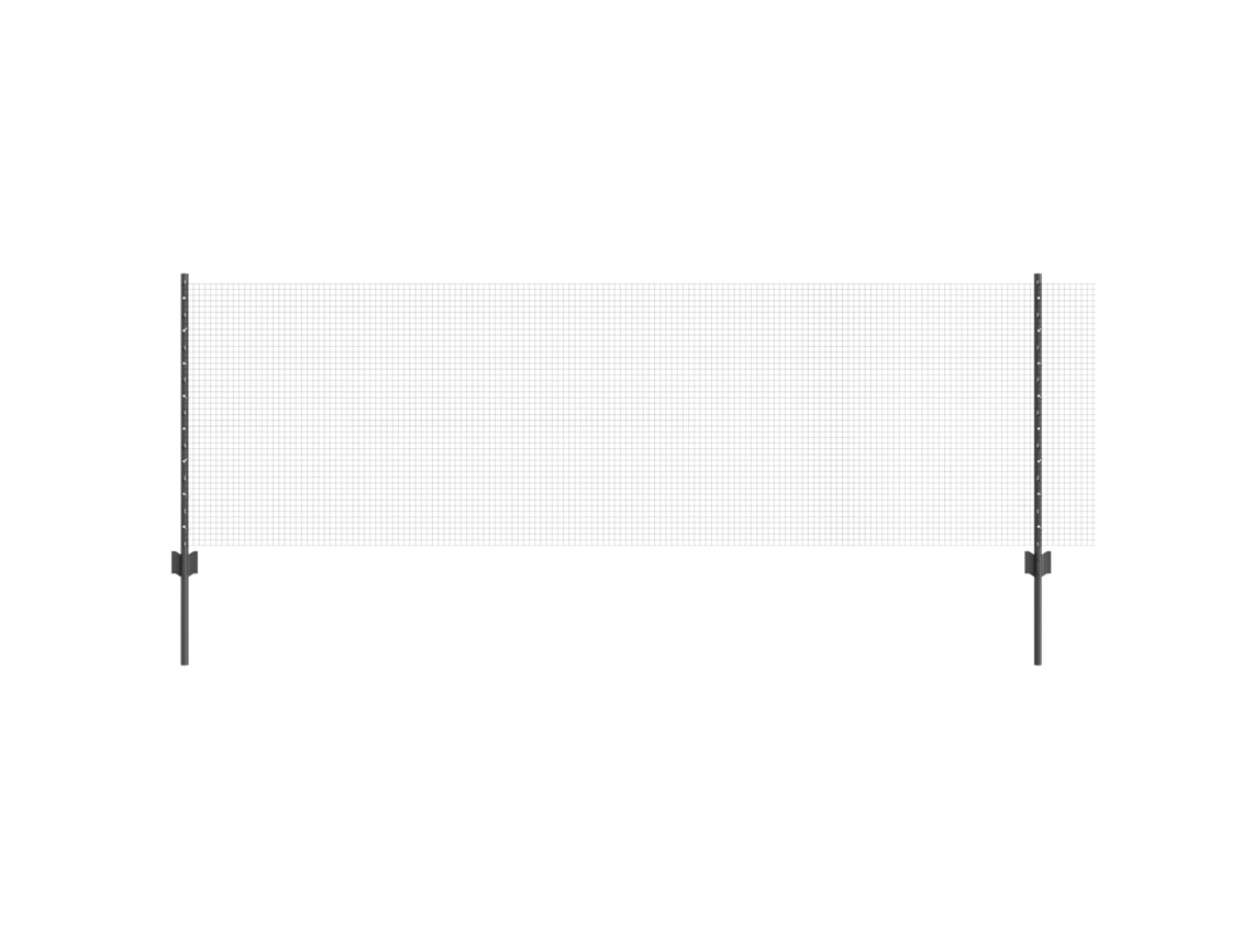 Conjunto 1 Cerca Externa Vidaxl Cinzento Aço (100 X 0,8 M)
