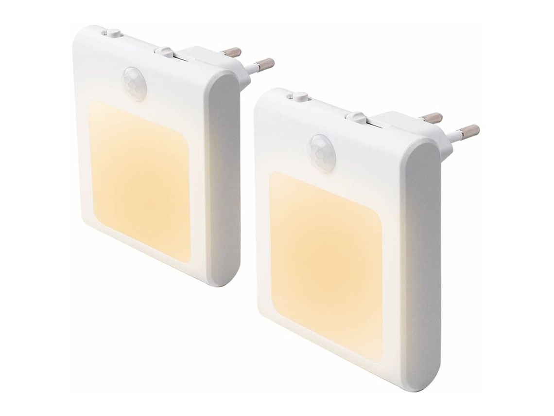 Conjunto com Tomada para Luz Noturna Led, com Sensor de Movimento, Brilho da Tomada Continuamente Ajustável, com Interruptor para Carro BRILVIBERA