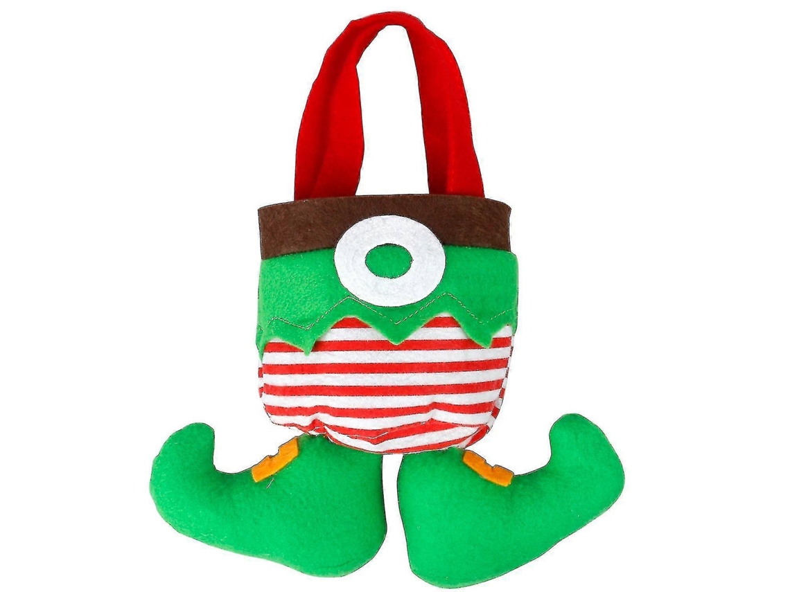 Sacola De Natal Fofa E Original Em Formato De Elfo Verde, Ideal Para Chocolates, Doces E Pequenos Presentes. Hengjian