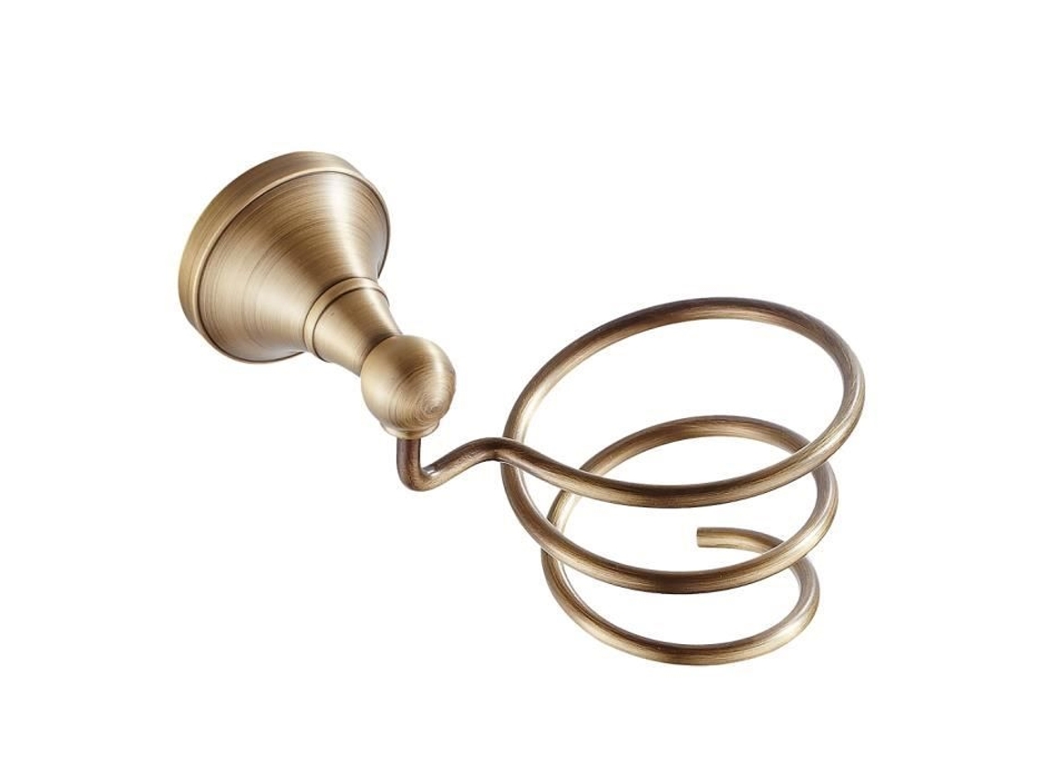 Suporte Espiral Para Secador De Cabelo, Parede Cabelo Em Latão.