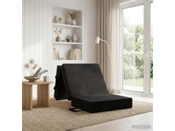 Vidaxl Sofá Cama Dobrável 90 X 63 X 45 Cm Preto