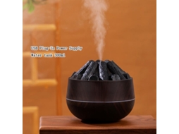 Lurelia Difusor De Aromas Usb Com Efeito Chama, Textura Madeira