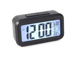 Relógio De Mesa Led Soneca Com Exibição De Temperatura