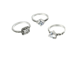 Anéis De Dedo Feminino Estilo Retro Com Strass Simples