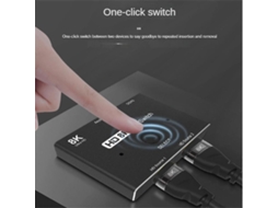 Conversor 8k Switch .1 2 Entradas 1 Saída Com Suporte Para Gerenciamento De Energia E Distribuidor Portátil Multifuncional. Aquaforge