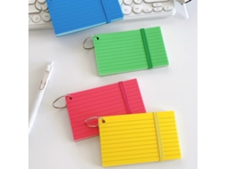Conjunto De 4 Blocos De Notas De Anel Colorido Com Linhas Horizontais, Cartões De Memorização De Palavras Para Estudantes