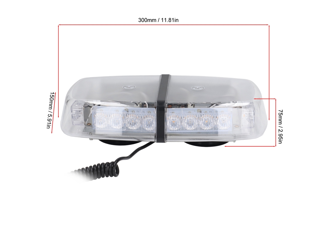 Laxiscreed Lâmpada Estroboscópica Led 12v Com Base Magnética Para Carros E Embarcações