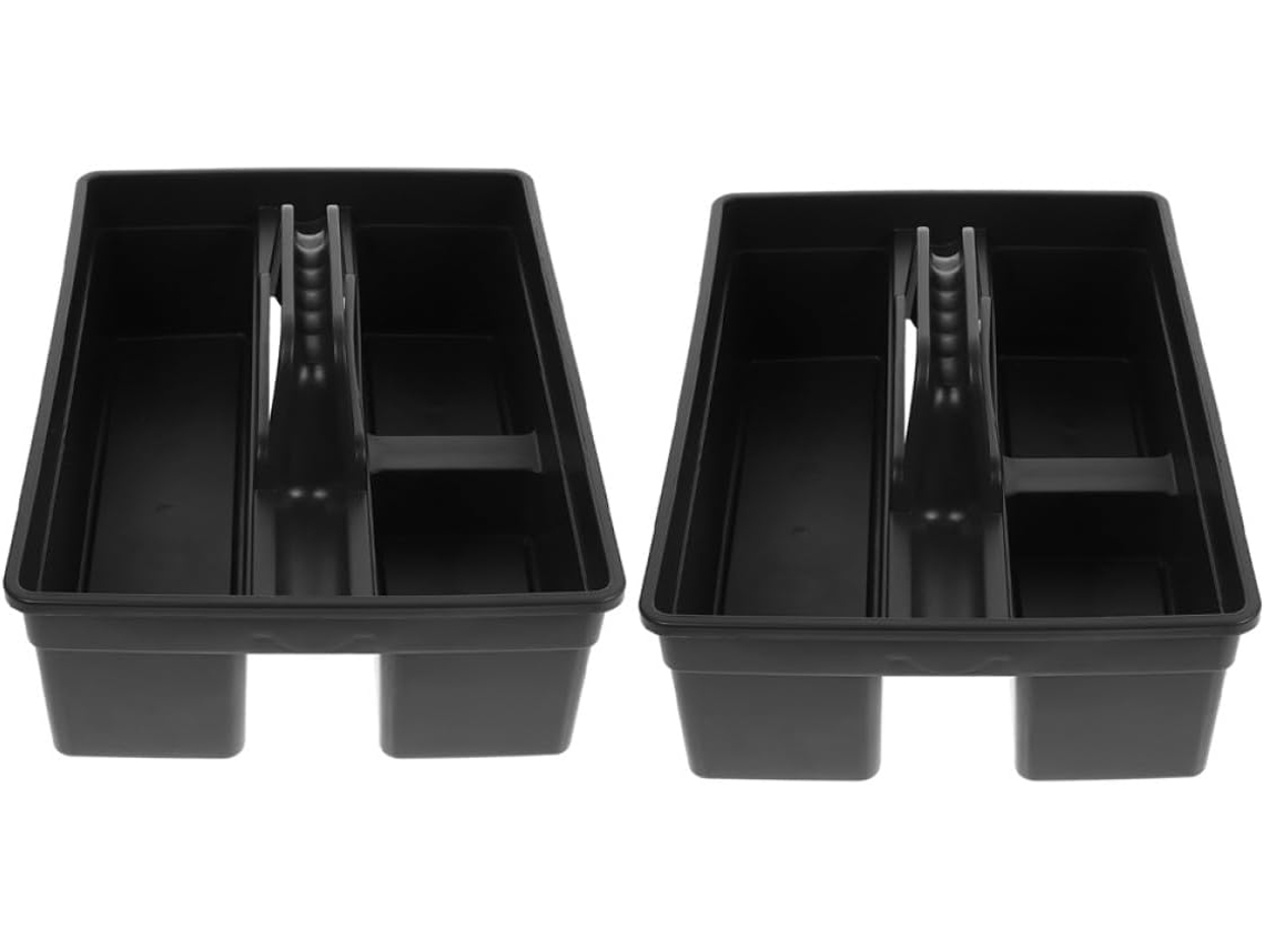 Conjunto de 2 cestos de armazenamento Topbathy em plástico com alças (LxAxP cm)