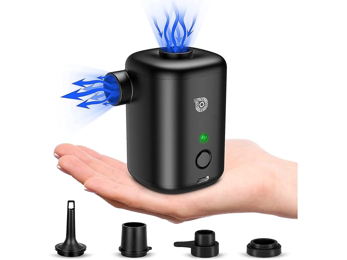 Bomba De Ar Elétrica Recarregável 4000mah Com 4 Bicos De Ar Portátil Sem Fio