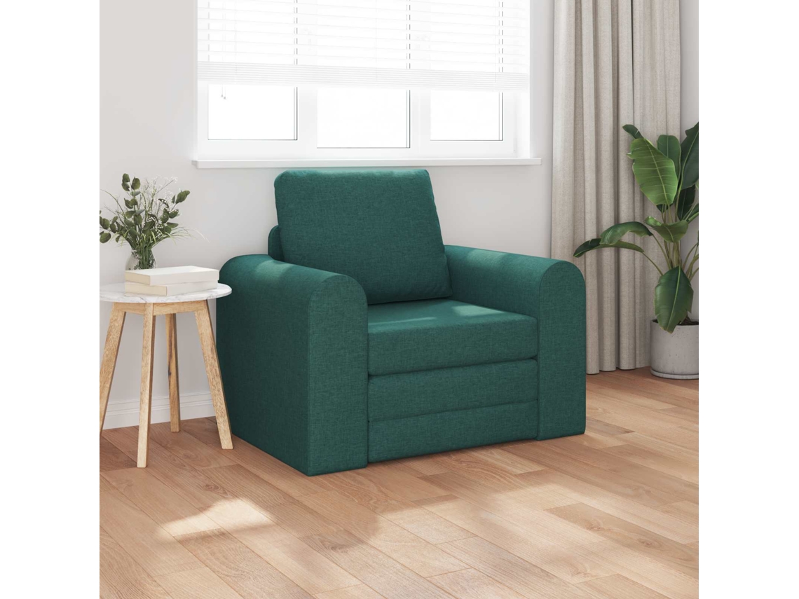 Vidaxl Sofá-cama Verde Escuro 98 X 71 X 83 Cm Tecido
