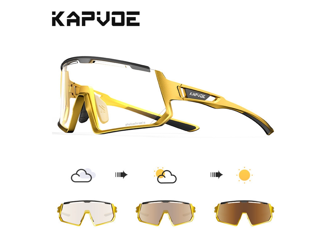Óculos De Ciclismo Com Lentes Fotocromáticas De Uso Duplo (dia E Noite), Para-brisa Para Bicicleta, Unissex, Proteção Uv.