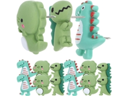 Conjunto de 20 tachininhas decorativas e criativas em resina com formato de dinossauro, resistentes e ideais para pinturas.