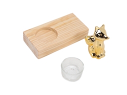 Porta Velas LAXISCREED Decorativo Romântico Dourado