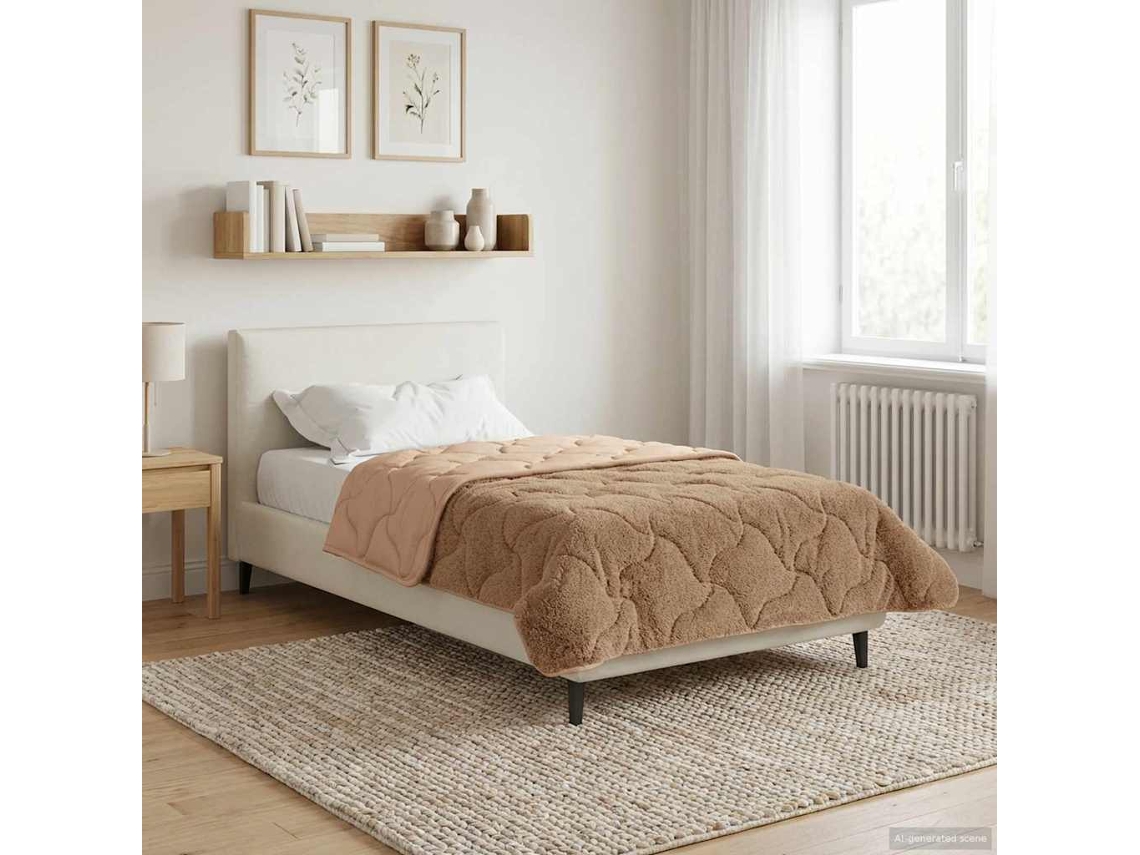 Vidaxl Duvet De Ano Inteiro 155 X 200 Cm Não Cinzento-acastanhado