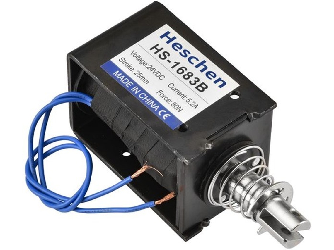 Solenoid Elektromagneet Dc 24v 5,2a - Potente Movimento Linear - Estrutura Aberta - Tipo De Empuxo - Adequado Para Máquinas E Aplicações Domésticas...