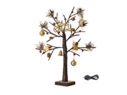 Laxiscreed Vela De Pinheiro Com Pingente Natalino E Luz De Árvore Led Para Decoração Festiva