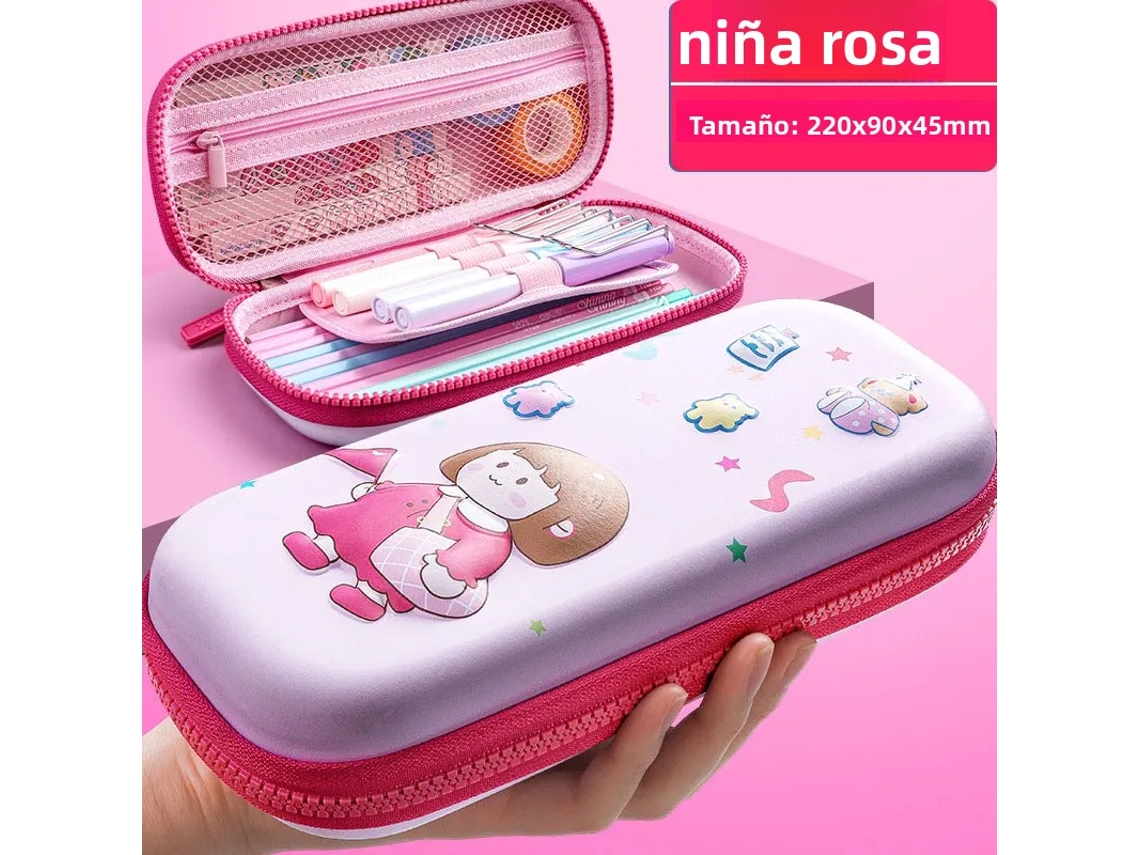 (estilo 4) Estojo De Lápis 3d Com Desenho Animado Fofo, Grande Capacidade, À Prova D'água E Macio, Caixa De Material Escolar Multifuncional