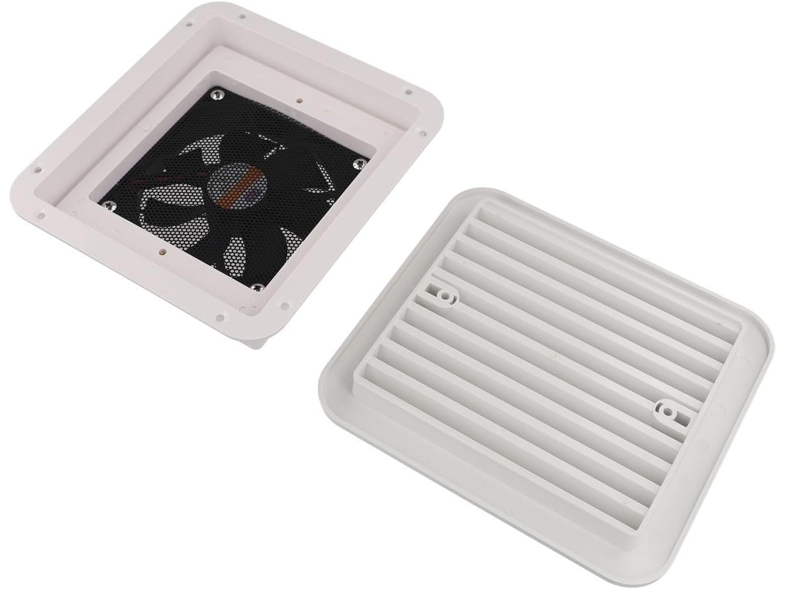 Ventilador De Exaustão Lateral Branco 12v Para Autocaravanas, Caminhões E Reboques. Carcaça Plástico