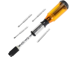 Chave De Fenda Portátil Com Múltiplas Pontas Em Abs Amarelo,