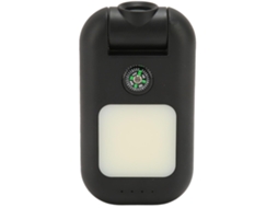 Mini Carregador de Lanterna de Emergência 1000Lm Abs Resistente a Impactos Bússola Cob Pequena Lanterna para Caminhadas Preta TURMIN