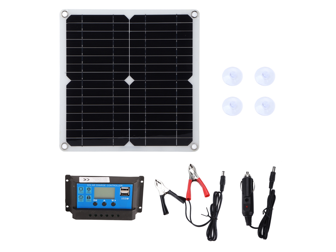 Kit de Painel Solar 15 W com Saída USB e Controlador BRILVIBERA