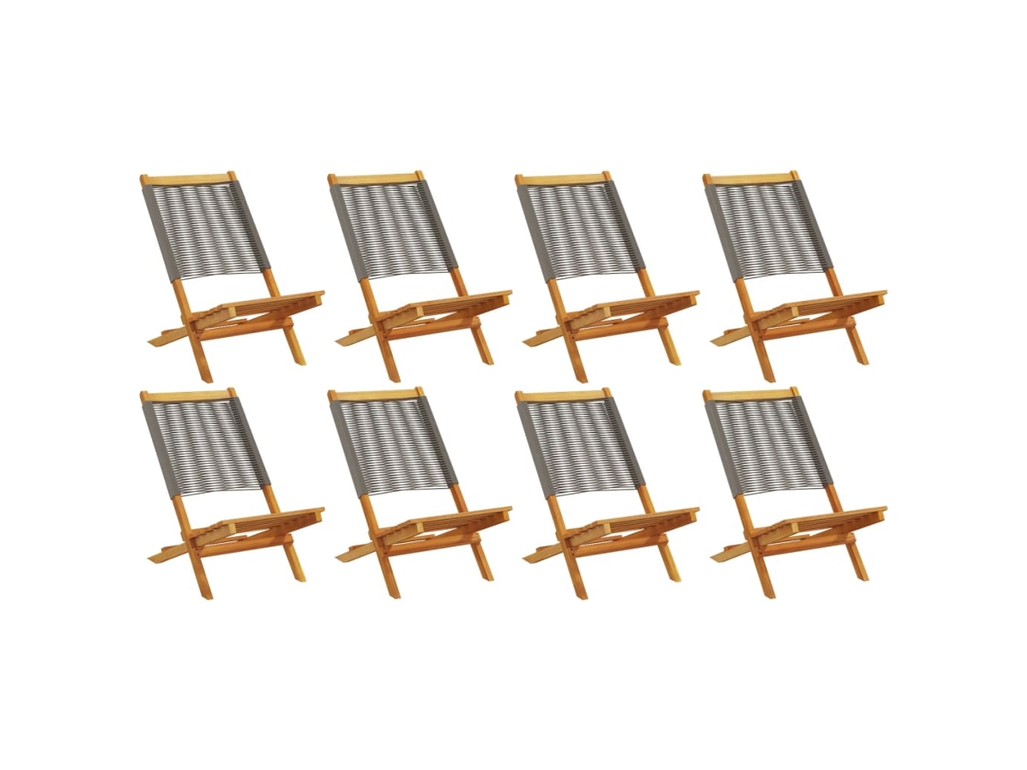 Folding Chair, Folding Chairs Vidaxl Cinzeto Madeira (n/a)