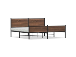Bed Frame, Bed Frames Vidaxl Marrom Aço (180 X 200 Cm)