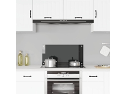 Vidaxl Painel Anti-salpicos De Cozinha 80x40 Cm Vidro Temperado Preto
