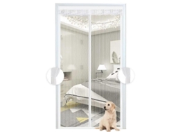 Rebe-malla Mosquitera Magnética Blanca Para Balcón, Cierre Automático, Instalación Fácil, 140x240 Cm, Aire Fresco, Protección Contra Insectos