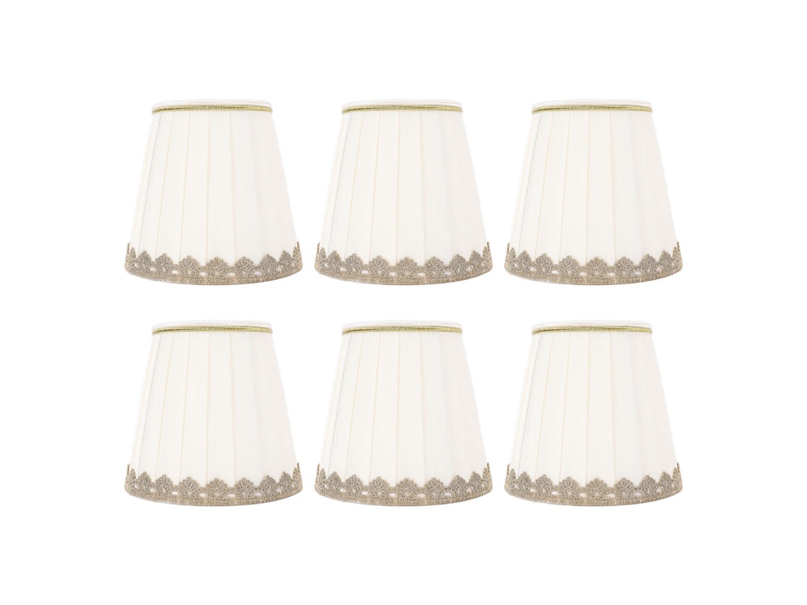 2026 6pcs Lámpara de Mesa Toldo Clip Moderno Minimalista Universal Plisado Tela Lampshade Reemplazo para Lámpara de Pie