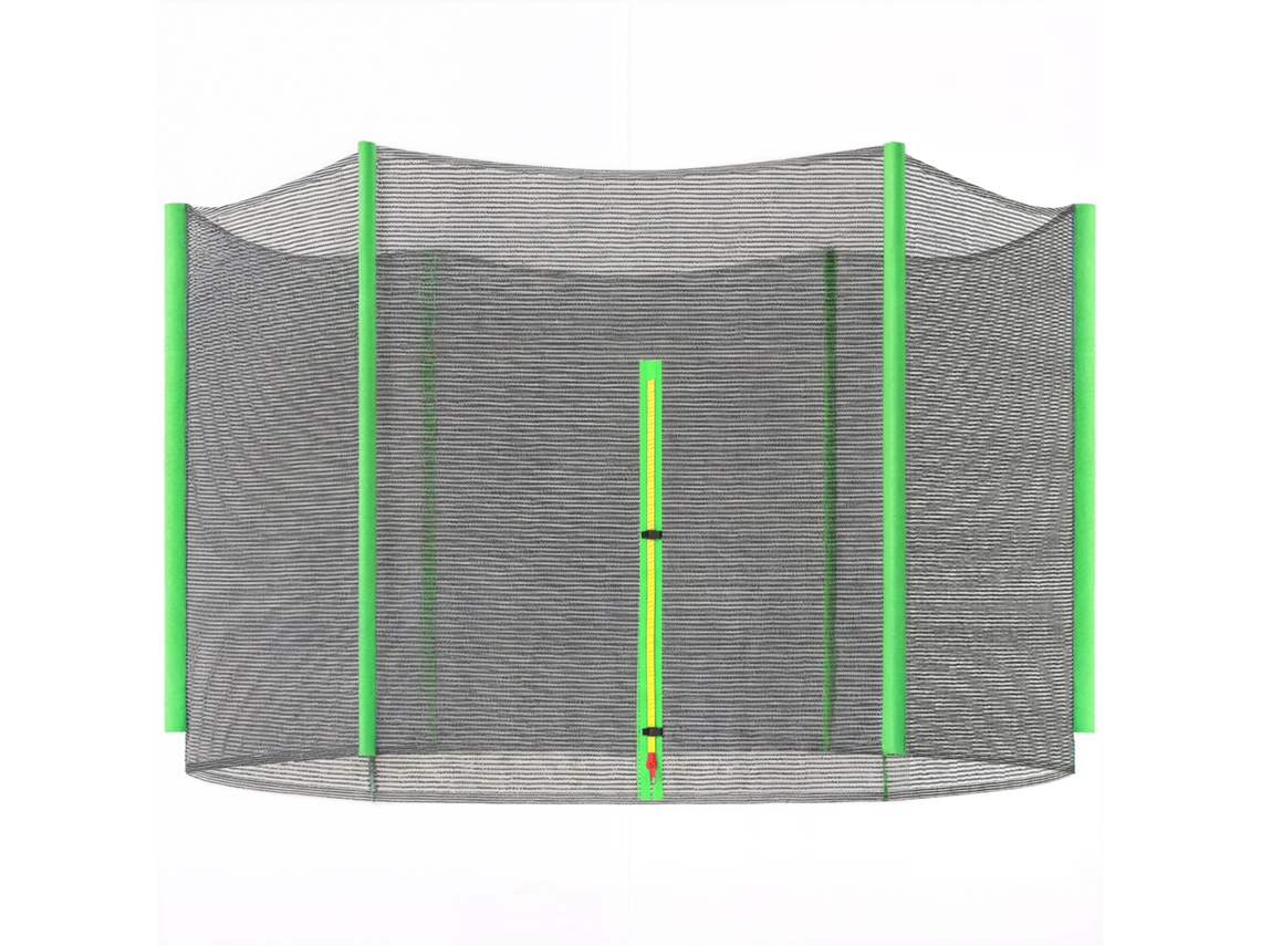 Rede de Segurança SINI TECH STORE para trampolim Ø305cm, com porta e fecho de correr, verde