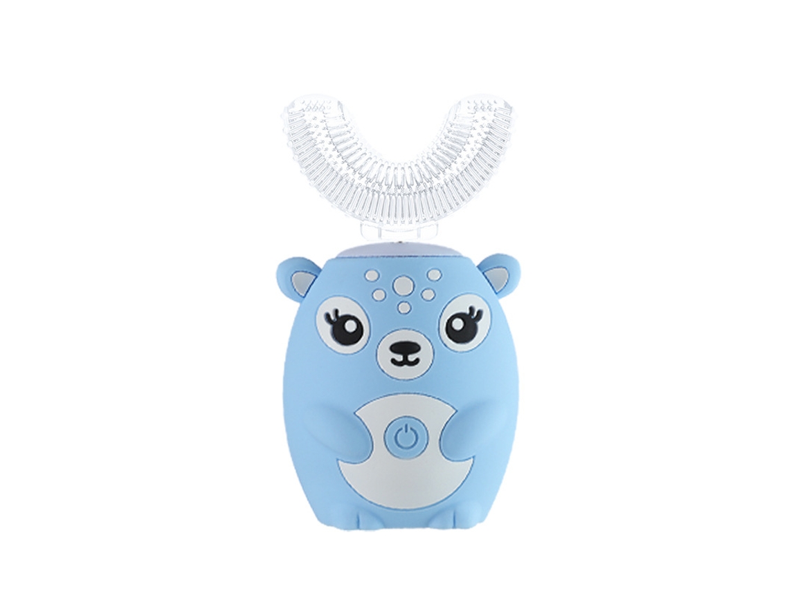 Escova de Dentes Elétrica Infantil em U, 6 Velocidades Ajustáveis, para Crianças de 2 a 6 Anos. Azul CZHHMART