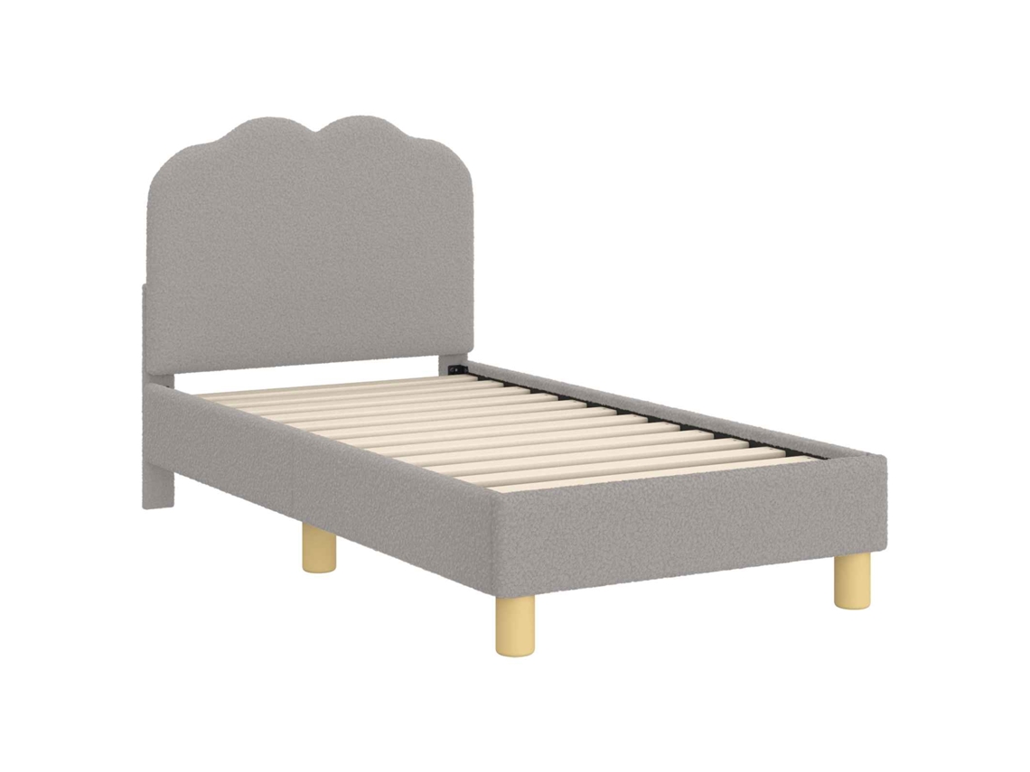 Estrutura de Cama para Criança com Cabeceira Cinzento claro SYFAX
