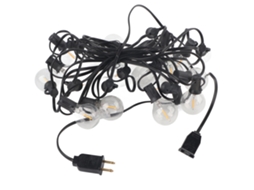 2026 luz de Cadena G40 25led 25ft Bola de Vidrio Impermeable para Jardín Césped Decoración Festival Plug Us 110v