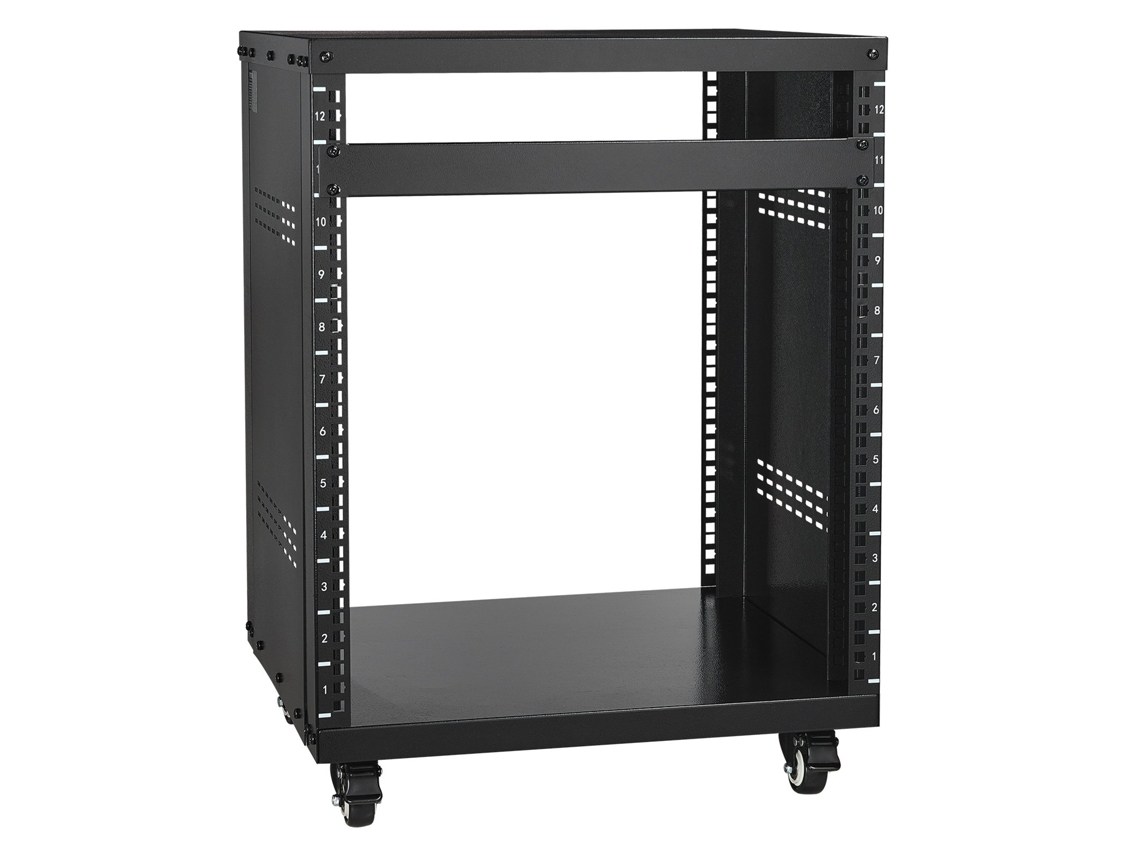 Suporte de Rack Av 12U com Capacidade de 500 Libras Rack de Estúdio de Gravação Estéreo de Rede VEVOR