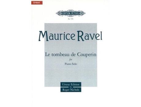 Livro Le Tombeau De Couperin For Piano De Maurice Ravel (inglês)