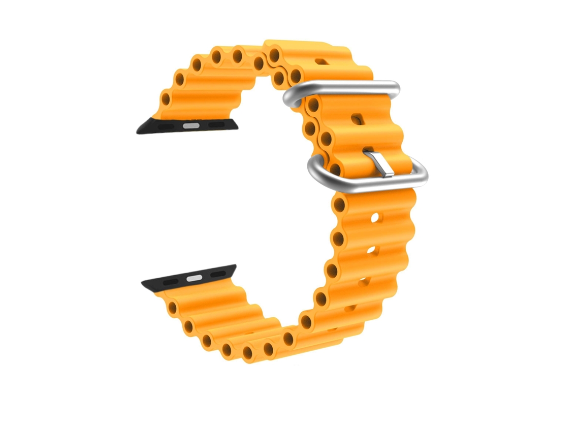 Bracelete Pulseira Round Laranja para Apple Watch Series 7 41Mm