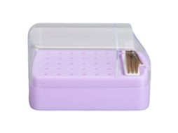 2026altiro-soporte Para Brocas De Furadeira De Unhas Com 30 Buracos, Caixa De Armazenamento Antipoeira Com Escova De Limpeza Para Salão E Lar Roxo