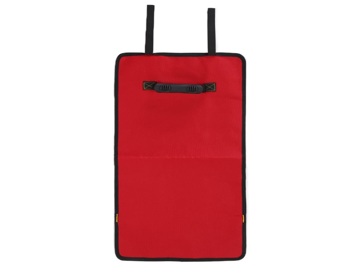 Bolsa de ferramentas enrolável de grande capacidade, feita de tecido Oxford, para reparos e organização (vermelha)