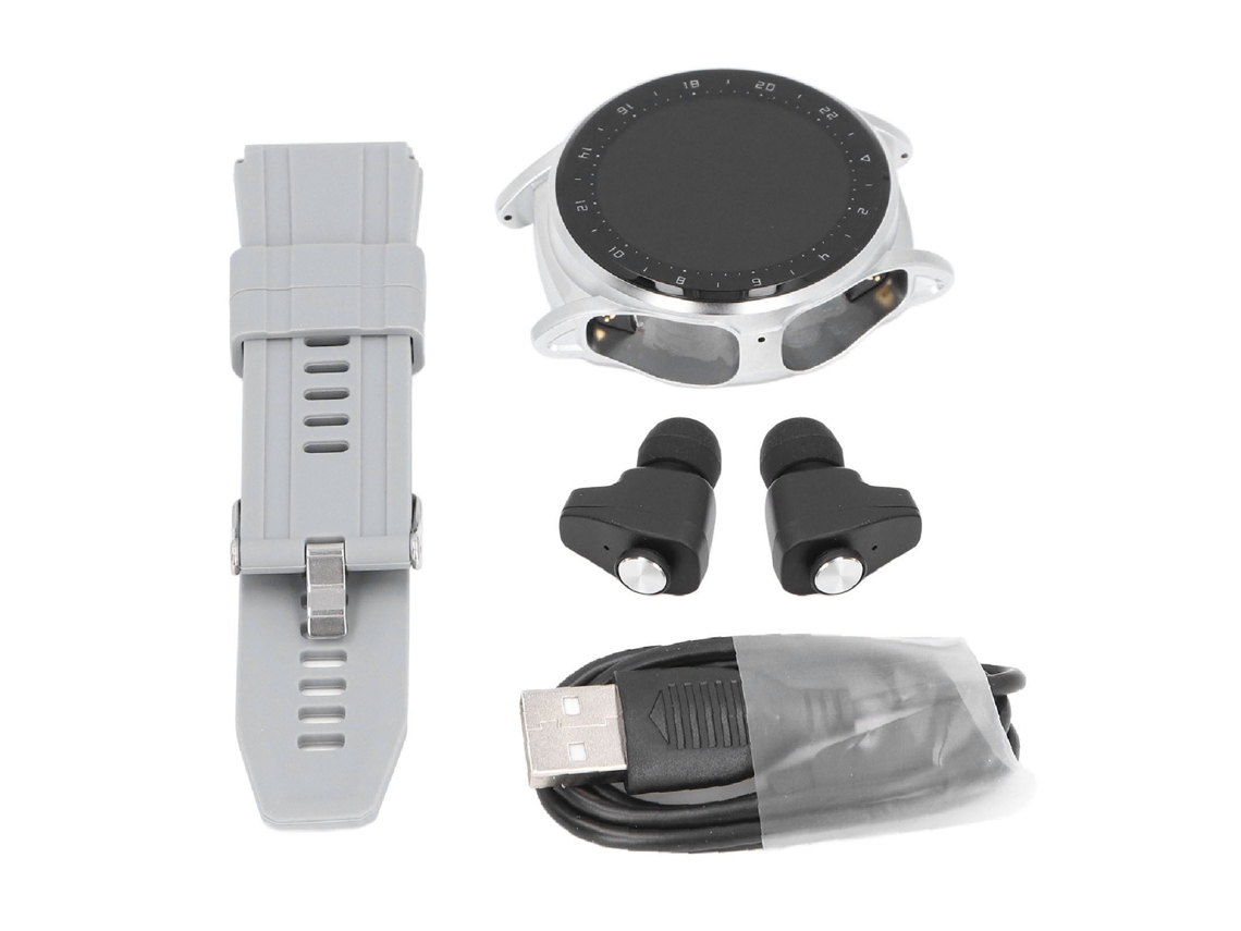 Relógio Inteligente EOOCOO com Fones Bluetooth TWS NFC e Passador de Passos