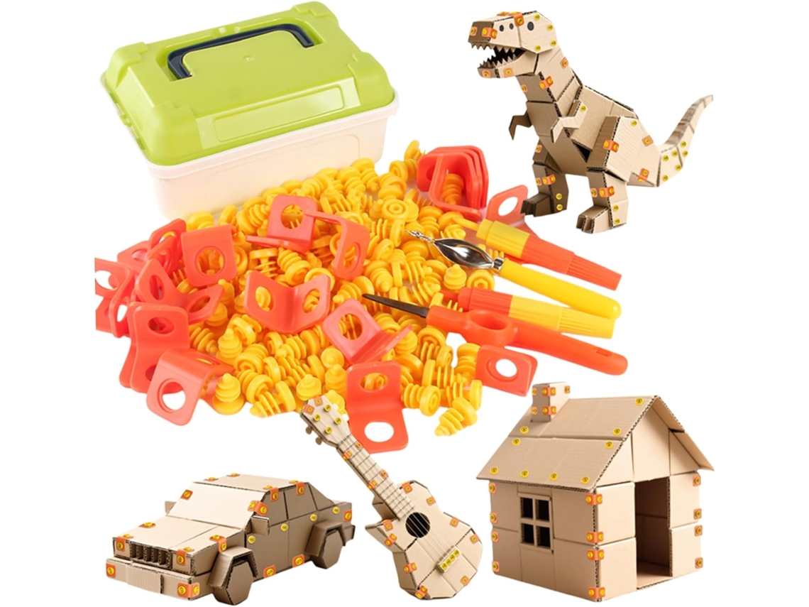 Kit De Construção Em Papelão Para Crianças, 148 Peças, Brinquedos