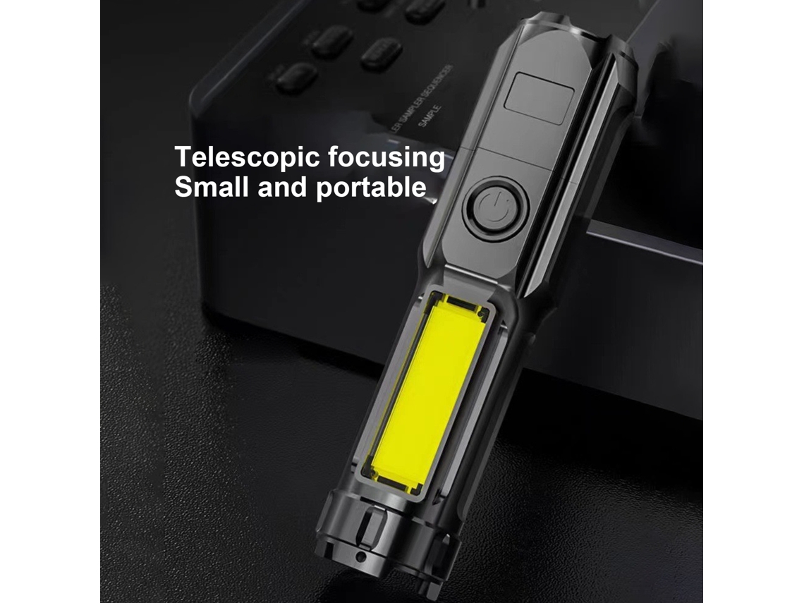 Lanterna Led Portátil Recarregável, Super Brilhante, com Zoom, 2 Pacotes, para Camping e Emergência | S/MARCA