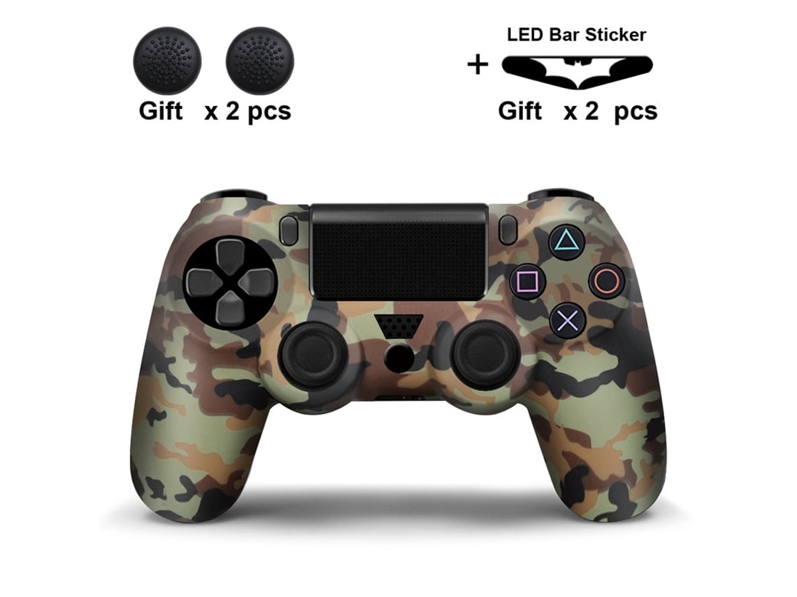 Capa Halinuia Para Controle De Ps4, Silicone Com 2 Capas Protetoras (12)