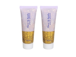 50ml 2pcs Gel De Lantejoulas Dourado Para Rosto, Corpo Maquiagem De Festa