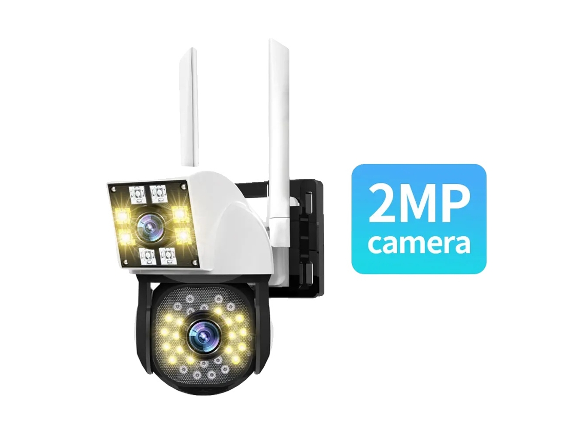 Câmera De Segurança, Visão Panorâmica De 360°, Visão Noturna, 2mp, Plugue Da Ue