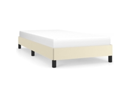 Bed Frame, Bed Frames Vidaxl Creme Couro Artificial (90 X 200 Cm)