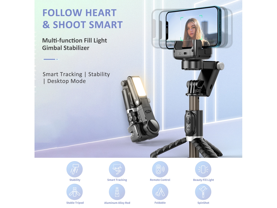 Andoer Q18 Estabilizador De Gimbal Multifuncional Rotativo 360°